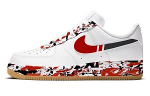 Кроссовки Nike Air Force 1 Skateboarding Shoes Men Low-top Black/Red/White, белый