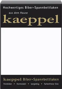 Простыня на резинке Flannel 180-200x200 см, 14 цветов, однотонная, экологичная, цвет: белый Kaeppel