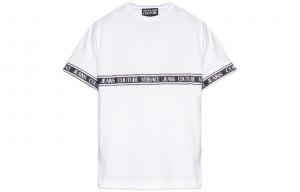 Футболка из хлопка с логотипом VERSACE JEANS COUTURE, белый