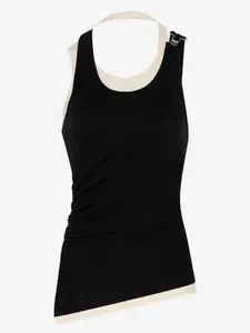 Многослойный топ без рукавов Jean Paul Gaultier, черный