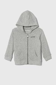 Детская хлопковая толстовка Guess, серый