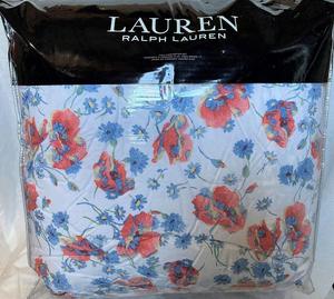 Ralph Lauren Комплект постельного белья King 3 предмета, наволочки с цветочным принтом в мультицветной гамме