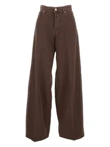 Джинсы с кожаной этикеткой и свободным кроем Haikure, коричневый