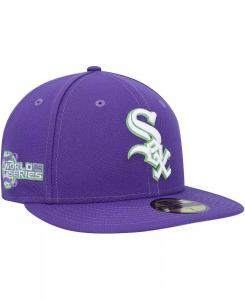 Мужская фиолетовая кепка Chicago White Sox Lime с боковой нашивкой 59FIFTY New Era