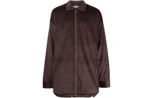 Куртка-рубашка из вельвета на молнии Fear Of God Essentials, цвет Chocolate