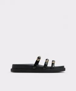 Женские сандалии на плоской подошве с круглым носком Aldo, черный