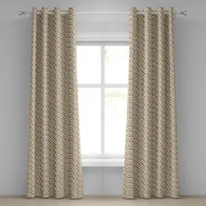 Шторы на люверсах ABAKUHAUS с геометрическим кругом, красочные, современные, сферические, сложные, противостоящие друг другу, угловые, плоские, овальные, декоративные, двухпанельные, 280 см x 245 см, разноцветные