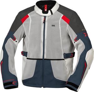 IXS tourster-big air 1.0 mesh motorcycle textile jacket, Grey/Blue/Red/Sand
