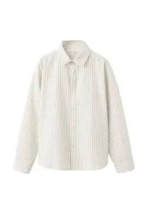 Детская рубашка Mango Kids, Off White