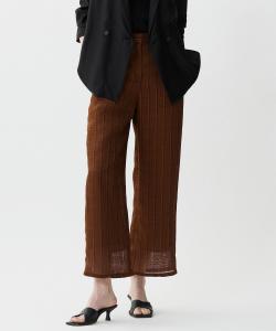 Широкие прямые брюки из клетчатой ткани леноклот в клетку