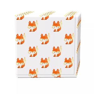 Набор салфеток из 4 шт., 100% хлопок, 20x20 дюймов, нарисованные вручную лисы