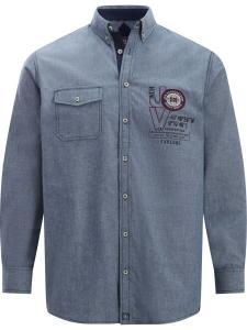 Повседневная рубашка Jan Vanderstorm Comfort fit Button Up Shirt Levtarvik, пыльно-голубой