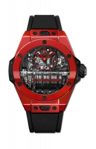 Часы big bang mp 11 power reserve 14 days red ceramic 45 мм Hublot