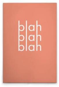 Картина на холсте A.S. Création Blah 1 цвет orangerosaweiss