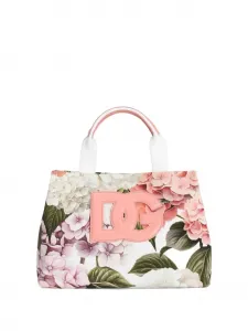 Сумка-шопер с принтом Hydrangeas Dolce & Gabbana Kids, белый