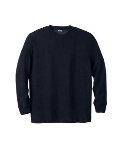 Свитера с круглым вырезом из мягкой вафельной ткани больших размеров KingSize, Black