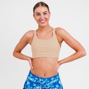 Женский бюстгальтер для плавания со спиной-борцовкой Calypsa, цвет honey