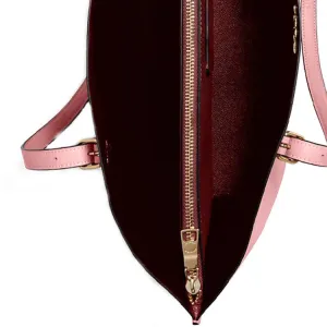 COACH Mollie Leather With Fabric Tote Bag, Shopping Bag, Handbag, Shoulder Bag 34 Women's Pink
