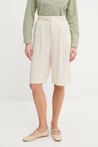 Льняные шорты Answear.Lab, бежевый