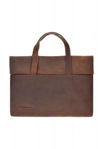 Кожаный портфель 500 series, отделение для ноутбука 42 см PLEVIER, коричневый