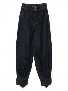 Джинсы с гипнотическими манжетами-баллонами ZIMMERMANN, синий