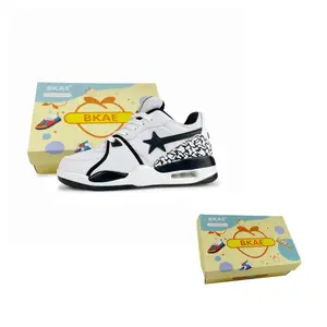 BKAE Износостойкие легкие низкие кроссовки для скейтбординга Unisex белый черный