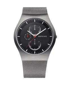 Мужские наручные часы классический браслет 42 мм Milanese 11942-372 Bering, серый