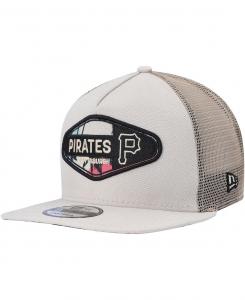 Мужская кепка с нашивкой в ​​стиле ретро Pittsburgh Pirates A-Frame Trucker 9FIFTY Snapback New Era