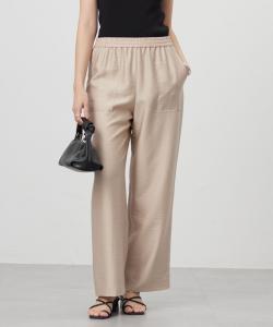 Широкие прямые брюки из саржи с эффектом стирки