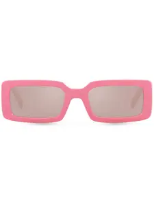 Солнцезащитные очки в прямоугольной оправе с логотипом Dolce & Gabbana Eyewear, розовый