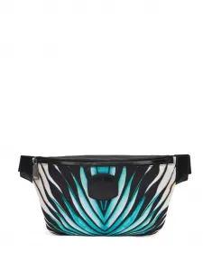 Поясная сумка с принтом листьев Roberto Cavalli, синий