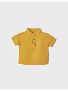 Рубашка с короткими рукавами горчичного цвета OrganicEra