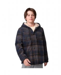Куртка-худи из флиса Boys Chill Out Free Country, Navy plaid