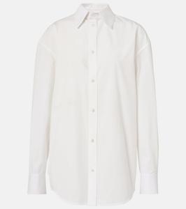 Кассандр рубашка из хлопкового поплина Saint Laurent, Craie