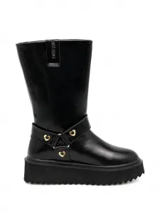 Ботинки на платформе с деталями в виде сердца Love Moschino, черный