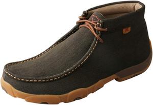 Мужские мокасины Twisted X Chukka Driving Moc, с мокасиновым носком и подошвой CellSole, Charcoal