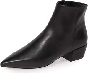 Женские ботильоны YDN с заостренным носком, низкий каблук, удобные зимние ботинки для прогулок, Black