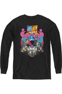 Футболка с длинным рукавом Teen Titans Go To The Movies "Прорыв молодости" Gildan, черный