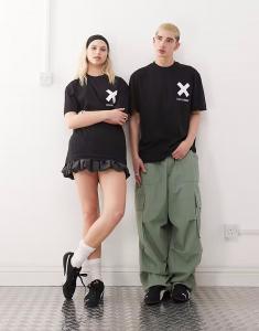 Футболка унисекс из хлопка с логотипом COLLUSION черного цвета