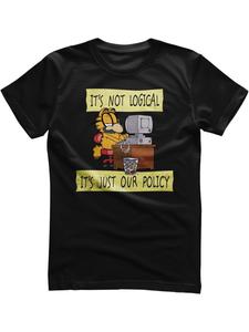Футболка Это нелогично, это просто наша политика черного цвета Garfield
