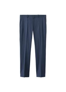 MANGO MAN Широкие брюки со складками 'Paris' в цвете Royal Blue