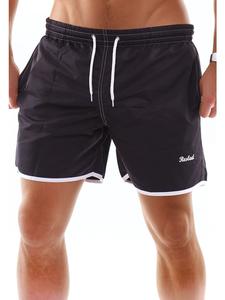 Плавки/шорты для плавания с контрастной строчкой черного цвета RESLAD