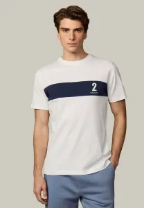 Футболка с принтом heritage nbr panel print Hackett London, Off White