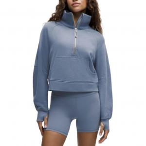 Свитшот серии Scuba для женщин Lululemon, синий/золотой