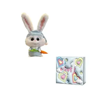 Плюшевая кукла с большими глазами и выступающими зубками маленький кролик высота 35cm/50cm/65cm DAKUTU