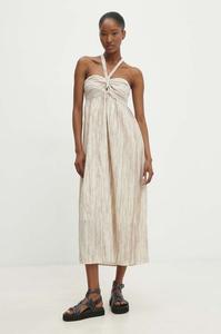 Льняное платье Answear Lab, бежевый