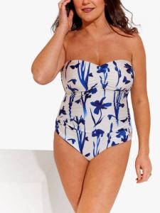 Собранный бандо купальник Padstow Seaspray, Cream