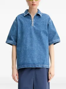 Джинсовый топ с полумолнией Sunnei, синий