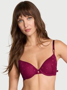 Сексуальная футболка с прозрачным принтом Heritage Dot, полубюстгальтер с легкой подкладкой Victoria'S Secret, sheer fresh jam