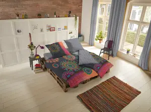 Комплект постельного белья из фланели, 3 предмета: пододеяльник 200 х 200 см, наволочка 80 х 80 см, Izefia Multi Muller Textil